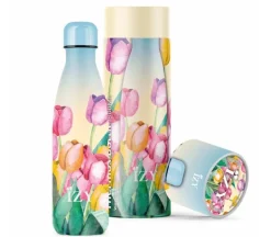 Drinkfles 500 ml Holland - Field of Tulips - giftbox