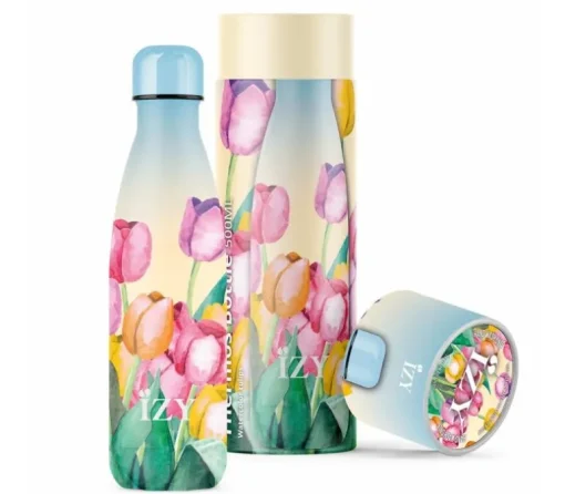 Drinkfles 500 ml Holland - Field of Tulips - giftbox