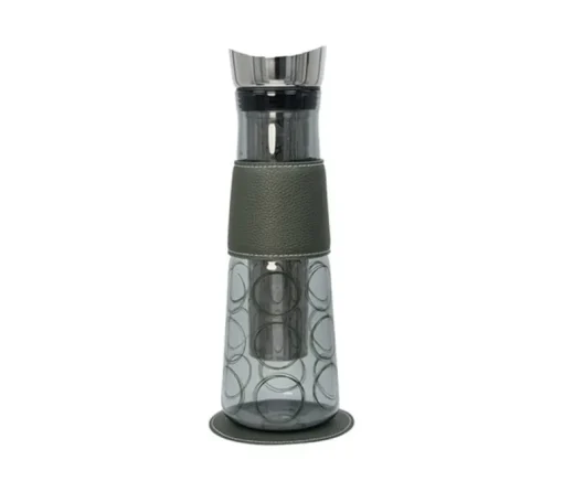 Glazen fles met filter 1,25 L - Circular Green - Giftbox
