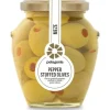 Groene olijven met paprika 300 g