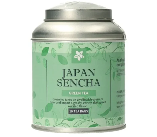 Japan Sencha Fukujyu theebuiltjes in blik - 10 stuks