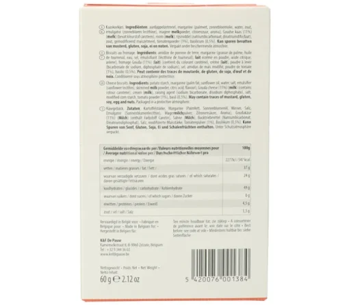 Kaaskoekjes met tomaat & basilicum 60 g