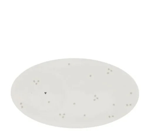 Ovaal bord Little Flowers 25,5 x 14,5 cm