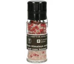Roze Himalaya zout met roze peper - in zwarte molen 100 g