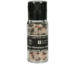 Roze Himalaya zout met zwarte peper - in zwarte molen 110 g