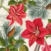 Servietten Amaryllis sur beige 25x25 cm