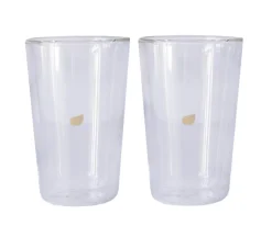Set van 2 dubbelwandige theeglazen