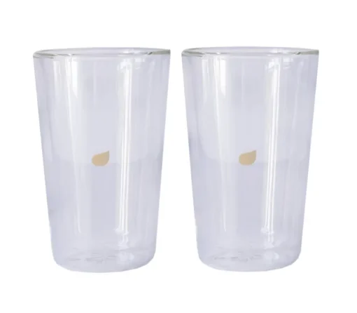Set van 2 dubbelwandige theeglazen