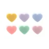 Set van 6 glasmarkers uit silicone multicolor hart