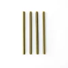 Set van 4 korte cocktailrietjes uit rvs goud