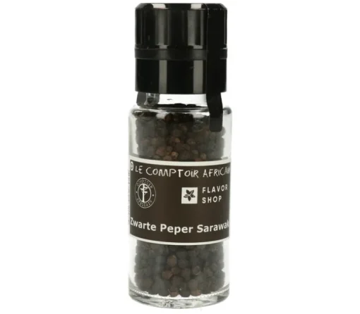 Zwarte Peper Sarawak in zwarte molen 45 g